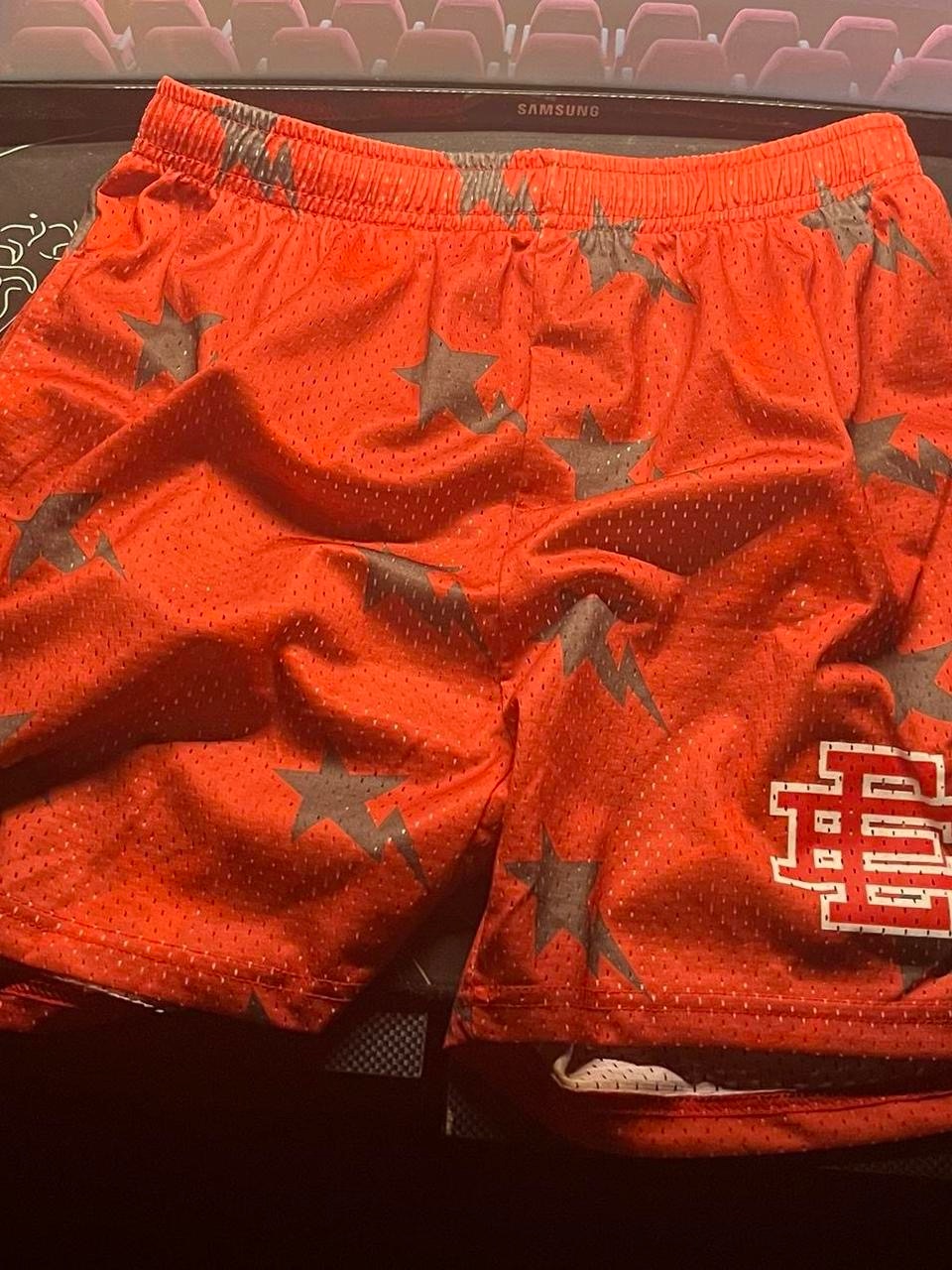 Eric Emmanuel Shorts Red Ee X Bape